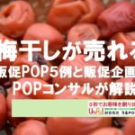 アイコン画像：梅干しが売れる販促POP５例と販促企画をPOPコンサルが解説！